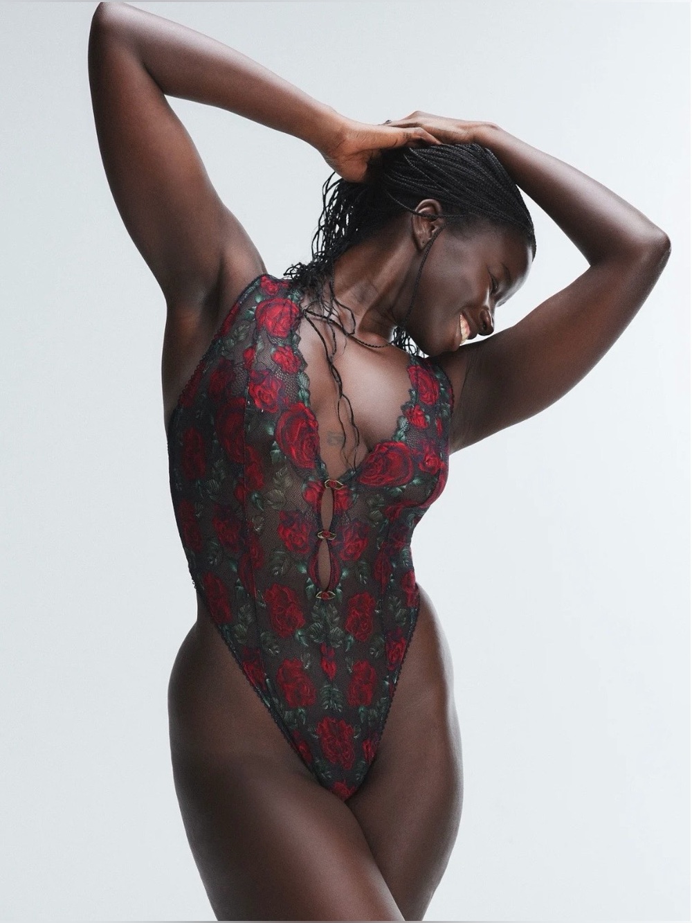 Savage x Fenty Les Roses Lace Teddy NWT